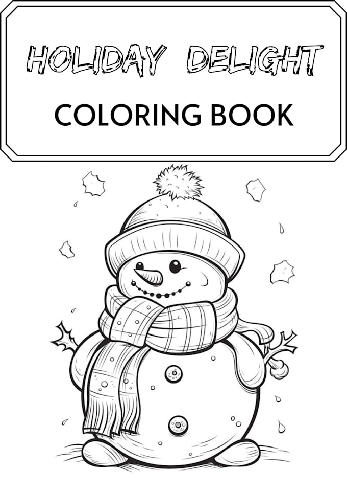 Gig Preview - Create stunning christmas coloring books for kids and adults