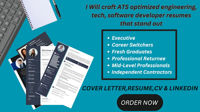 Gig Preview - Craft ats optimized engineering, tech, software developer resumes that stand out