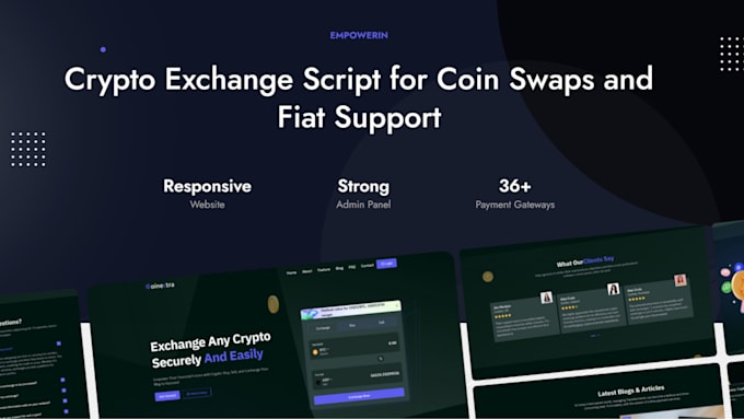 Gig Preview - Develop crypto exchange website like binance and bybit