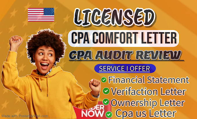 Bestseller - do US CPA comfort letter mortgage letter self employment  income verification