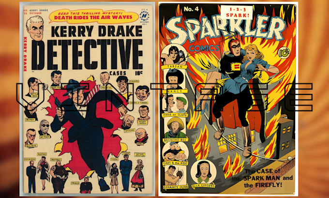 Gig Preview - Draw vintage comic illustration comic in 70s comic design retro vintage comic