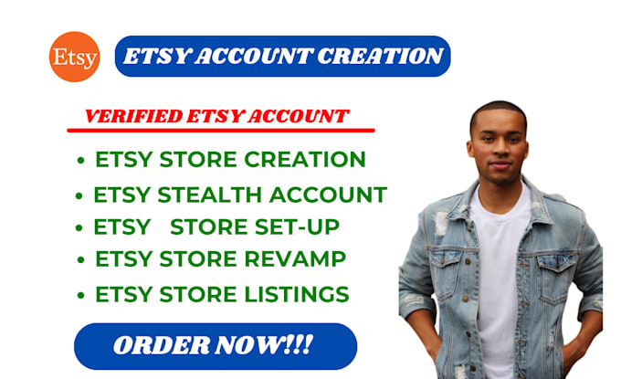 Gig Preview - Create an unsuspended and verified etsy account etsy stealth account etsy setup