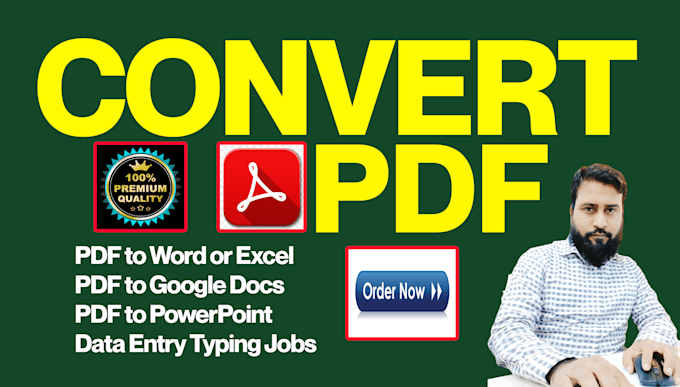 Gig Preview - Convert PDF to word, excel, google docs or powerpoint