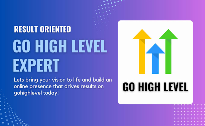 Gig Preview - Do gohighlevel sales funnel, go high level website design, landing page, chatbot