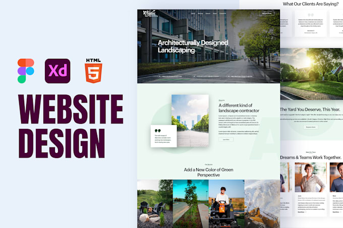 Gig Preview - Design modern clean and responsive websites or landing pages