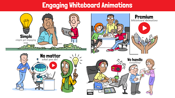 Gig Preview - Create a custom whiteboard animation explainer doodle video