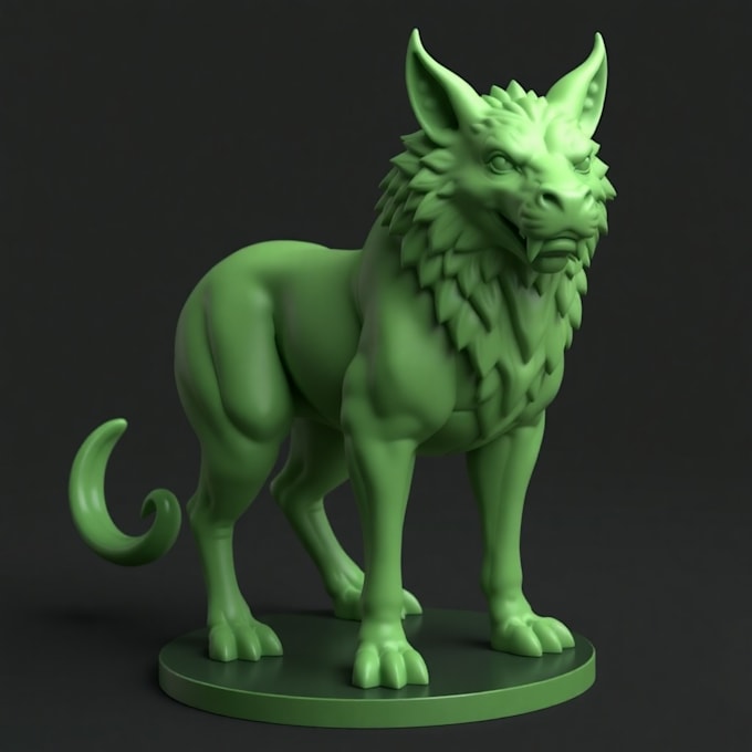 Gig Preview - Sculpt 3d print ready stl, figurine, toy,  statue, animal character model