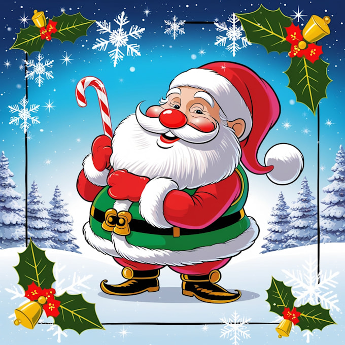 Bestseller - draw amazing christmas cartoon portraits and caricatures