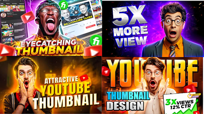 Bestseller - create attractive thumbnails and amazing and best thumbnail designs for videos