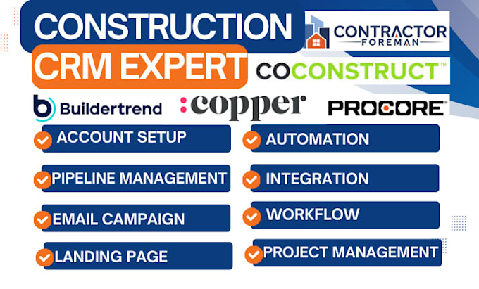 Gig Preview - Setup buildertrend coconstruct procore copper automation construction foreman va