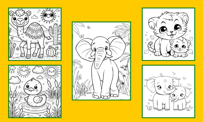 Gig Preview - Make a bold and easy coloring book for amazon KDP