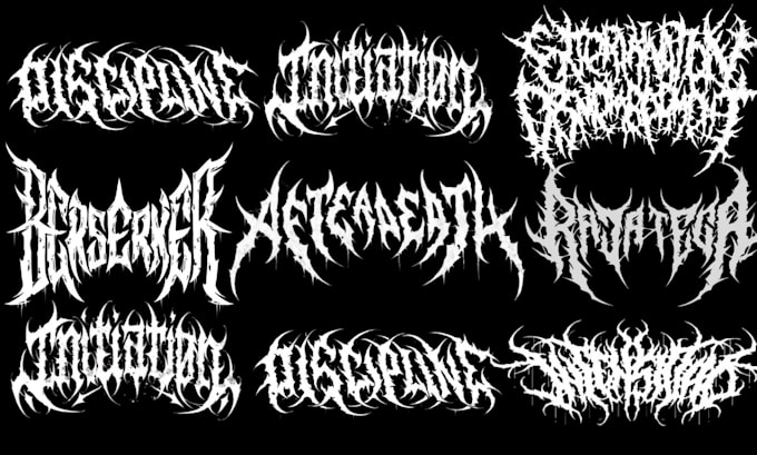 Gig Preview - Design death metal logo,slamming ,gore grind,black metal