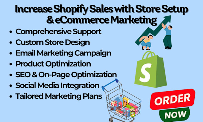 Gig Preview - Increase shopify sales with store setup and ecommerce marketing