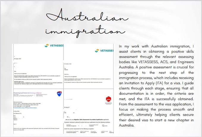 Gig Preview - Assist you in your immigration and visit visa process