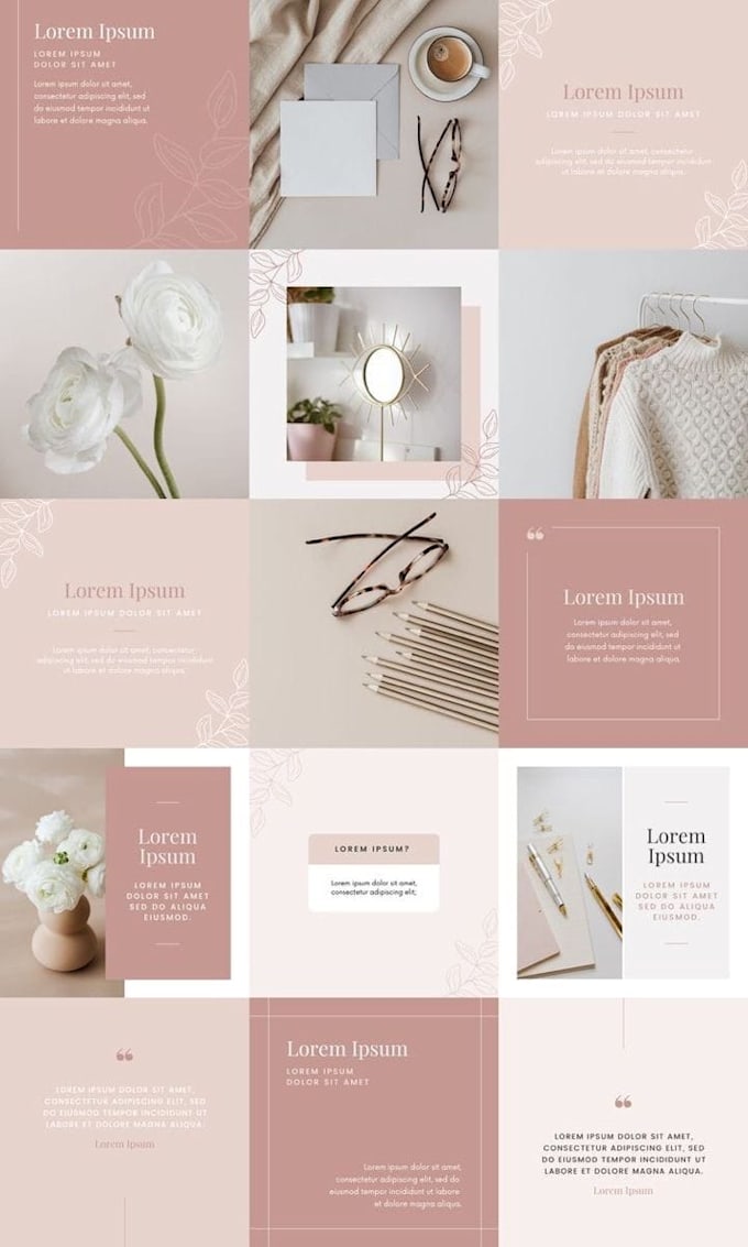 Gig Preview - Create a professional instagram branding  kit post and story template