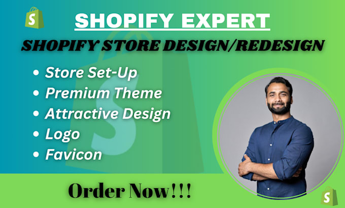 Gig Preview - Design, redesign your shopify store, dropshipping store, or website