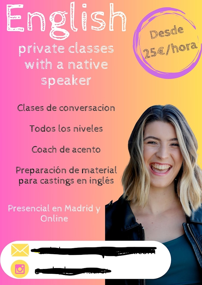 Gig Preview - Give spanish or english online clases