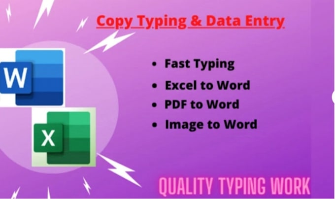 Bestseller - do typing, retype document, notes, convert pdf, fast typist