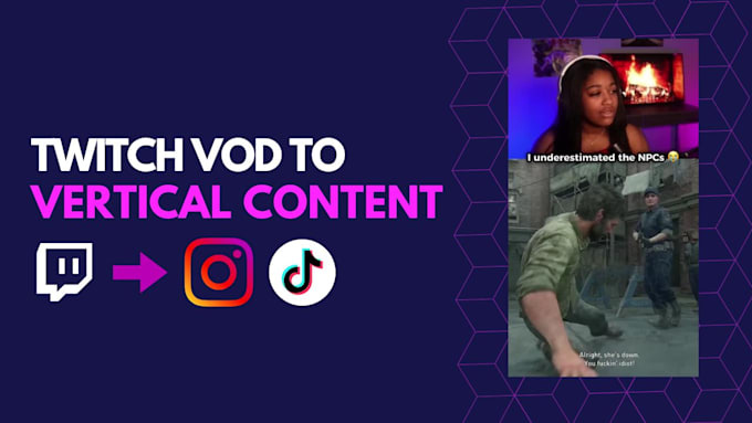 Gig Preview - Transform your stream into viral vertical content