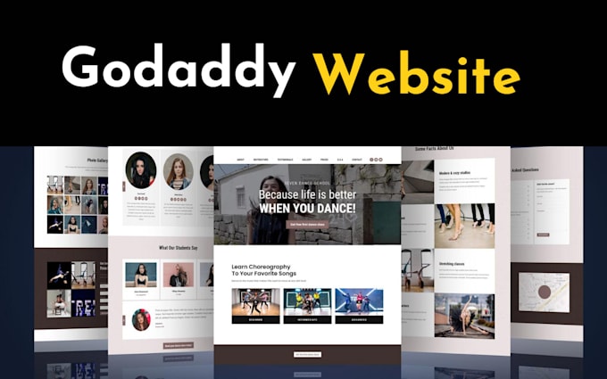 Gig Preview - Build, design a professional website with godaddy builder