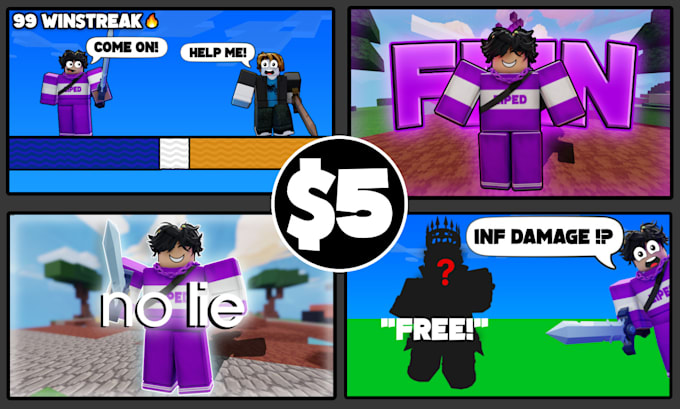 Gig Preview - Create a professional roblox thumbnail