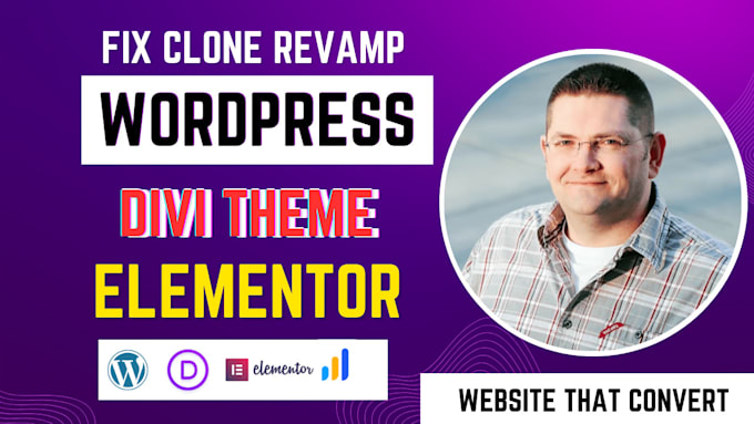 Gig Preview - Do custom wordpress website, elementor pro, wordpress landing page website seo