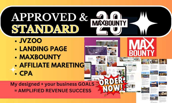 Bestseller - provide you high converting landing page for maxbounty cpamareting