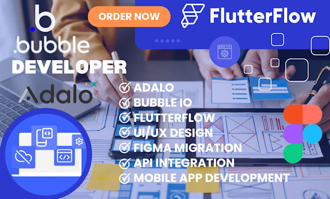 Bestseller - be your bubble io mvp saas bubble app developer, flutterflow, adalo figma expert