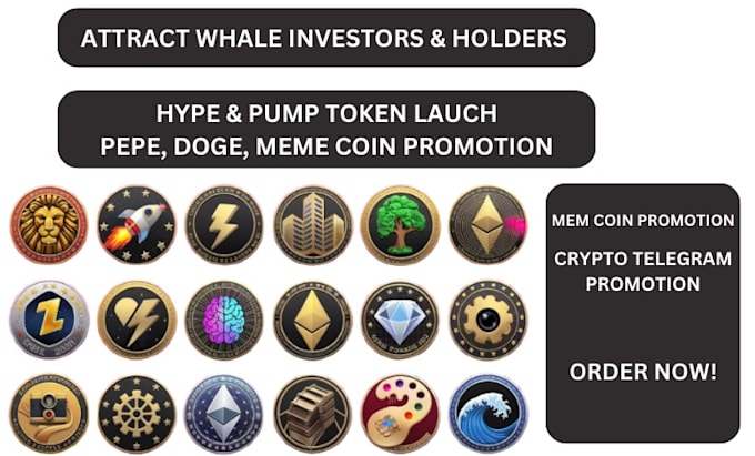 Gig Preview - Crypto pump sol meme coin base token moonshot pum fun telegram promotion