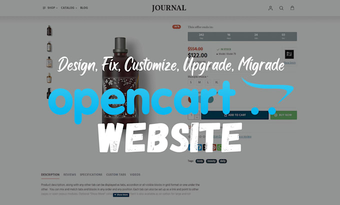 Bestseller - design, fix, customize, migrate, upgrade opencart with journal 3 theme modules