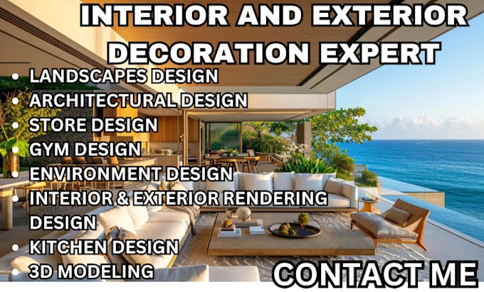 Gig Preview - Do architectutral home decor, interior and exterior house design, office design