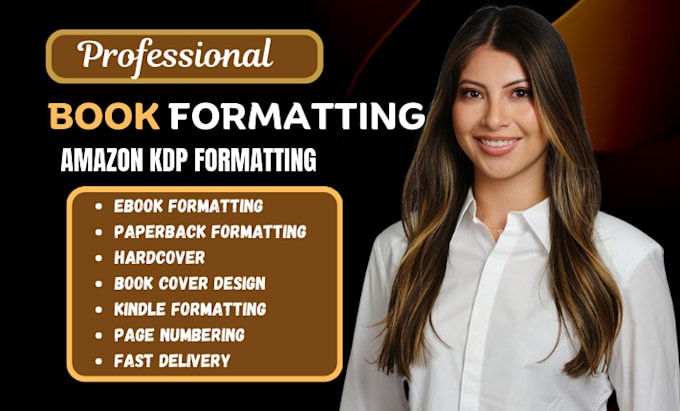 Gig Preview - Do book formatting for amazon kdp, book publishing, kdp paperback, hardcover