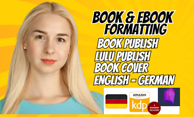 Gig Preview - Setup lulu amazon KDP ebook book format publish to shopify pod translate german