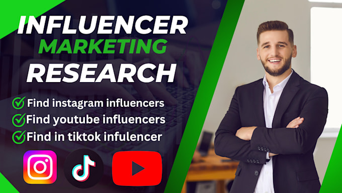 Gig Preview - Find best  influencers list for influencer marketing