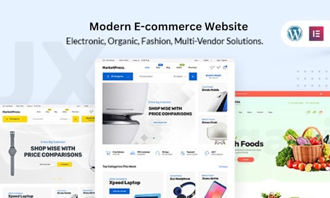 Gig Preview - Build wordpress ecommerce website online store or multivendor marketplace site