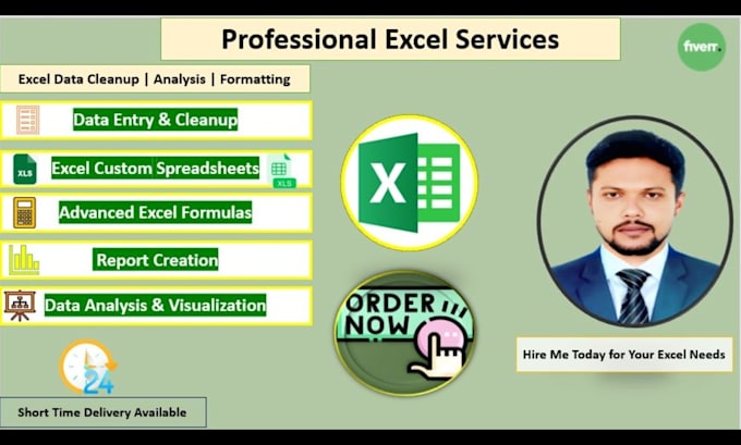 Gig Preview - Be your expert for excel spreadsheets and data solutions