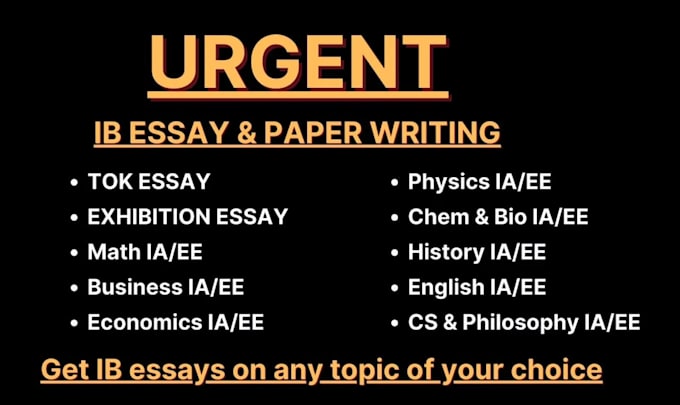 Bestseller - do urgent help in essay writing, ia, ib, hl, sl, extended