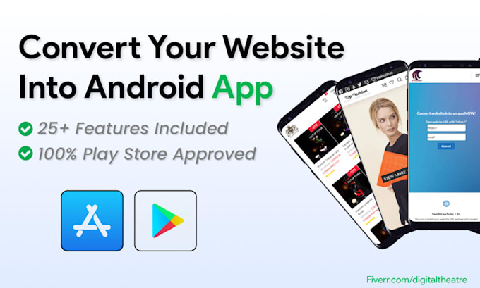 Gig Preview - Convert your website into android mobile app with features