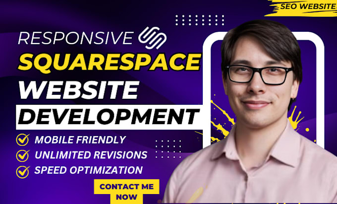 Gig Preview - Build squarespace website design, website development or squarespace redesign