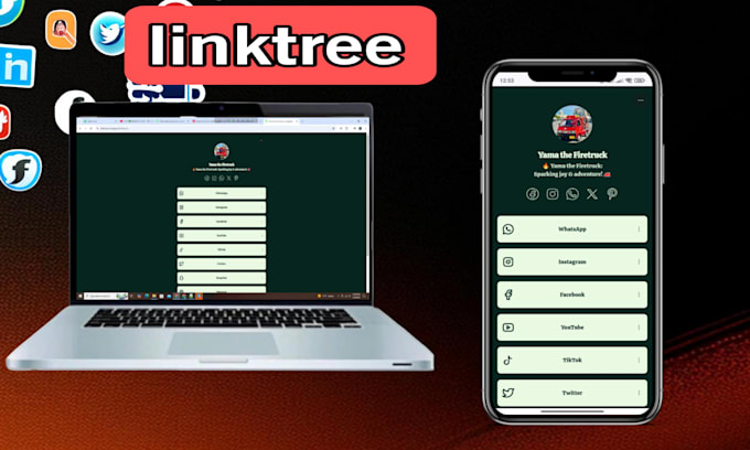 Gig Preview - Creat, setup and customize linktree bio link for instagram within 1 hour