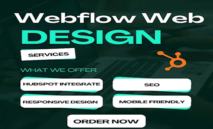 Gig Preview - Design webflow website with hubspot crm integration and webflow seo optimization