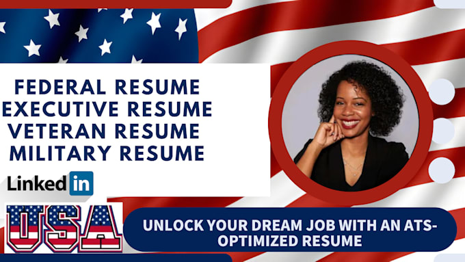 Gig Preview - Write federal resume writing usajobs executive resume cover letter and linkedin