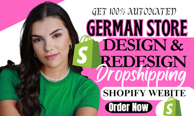 Gig Preview - Build german shopify store, shopify dropshipping store, german shopify website