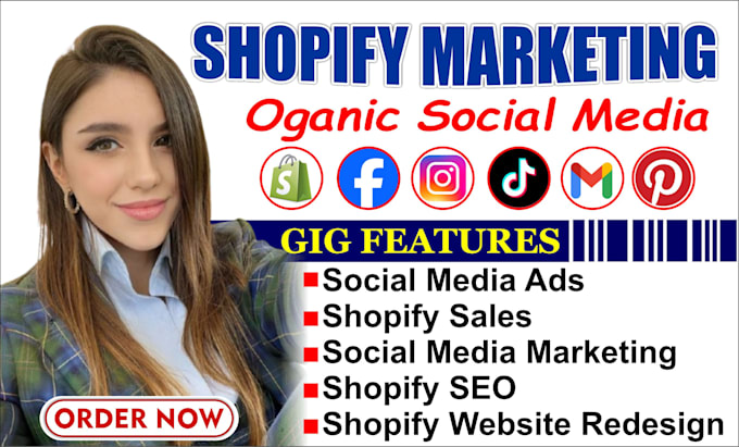 Gig Preview - Manage your shopify website, marketing, shopify marketing,  ads campaign and seo