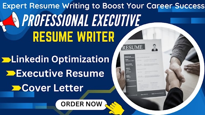 Gig Preview - Be your executive resume writing, professional resume writing and blog writing