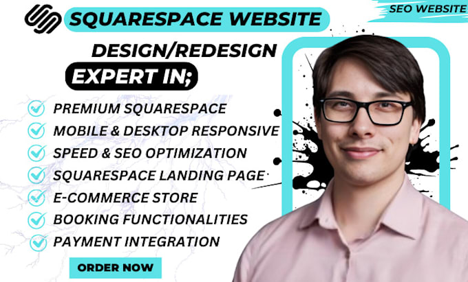 Gig Preview - Design squarespace website redesign and customization, squarespace landing page