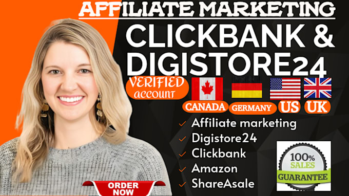 Gig Preview - Create verified clickbank or digistore24 affiliate account for you