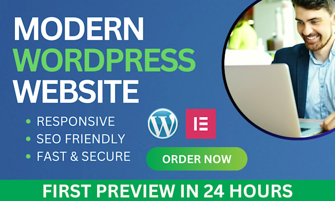 Gig Preview - Design and develop a professional and speed up wordpress website