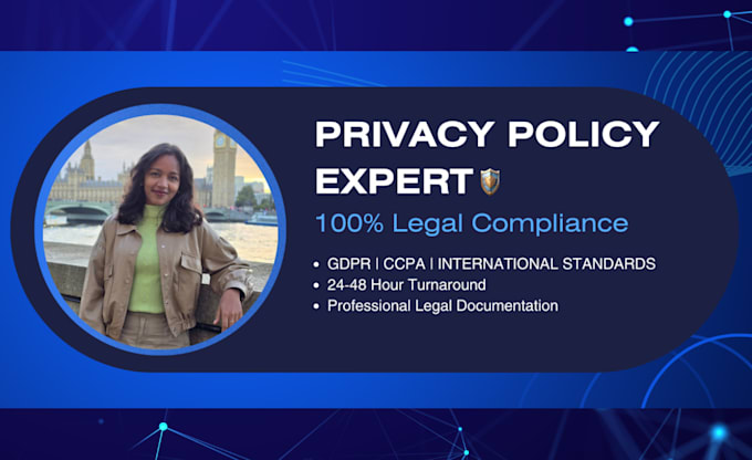 Gig Preview - Draft legally compliant professional privacy policy