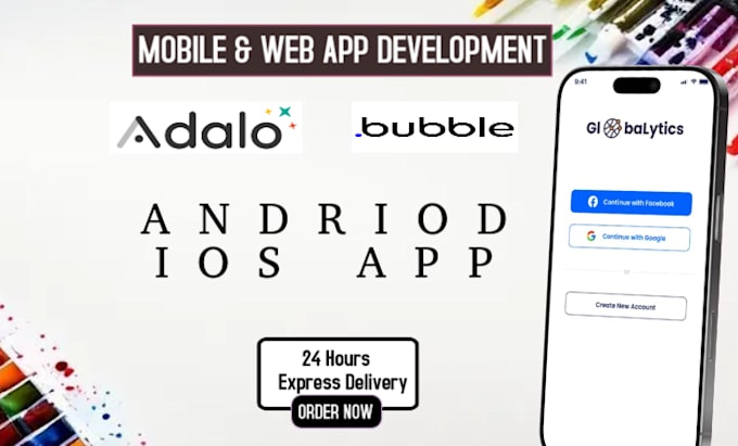 Bestseller - build your adalo bubble flutterflow mobile and web application